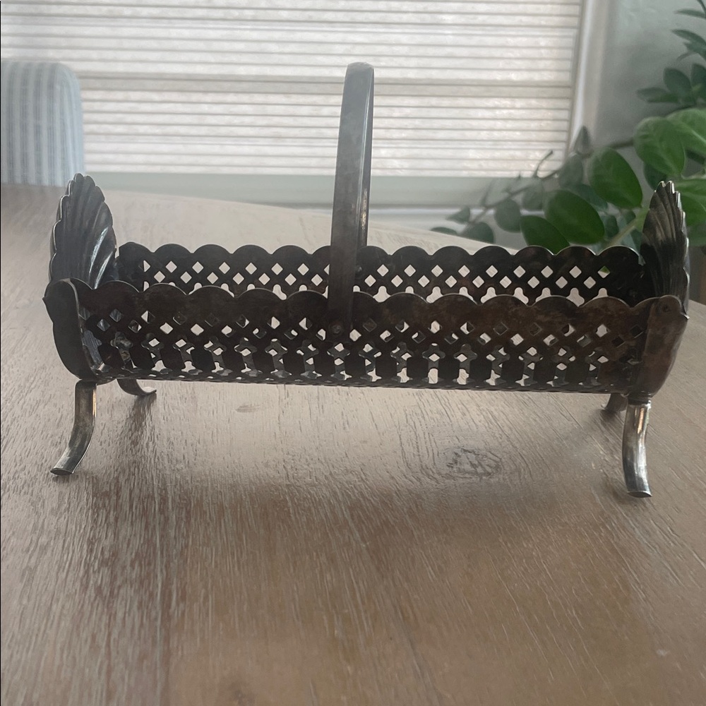 Vintage Cracker Metal Basket Lots of Patina